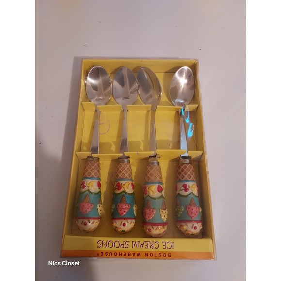 Boston Warehouse Kitchen Boston Warehouse Ice Cream Spoons Set Of 4